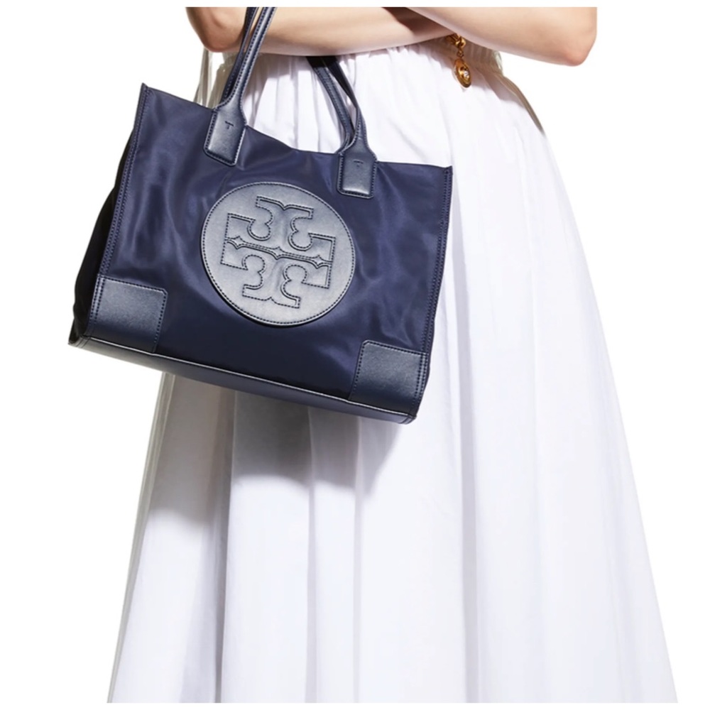 Tory Burch Ella Mini Tote in Tory Navy NWT - Picture 4 of 8
